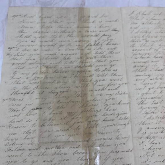 1838 Handwritten Threatening Letter Eber Smith Burrillville RI AE6 - Picture 4 of 4